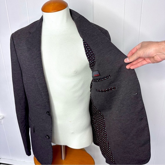 Ike Behar Brown Softshell Knit Sport Coat/Blazer - Picture 11 of 12